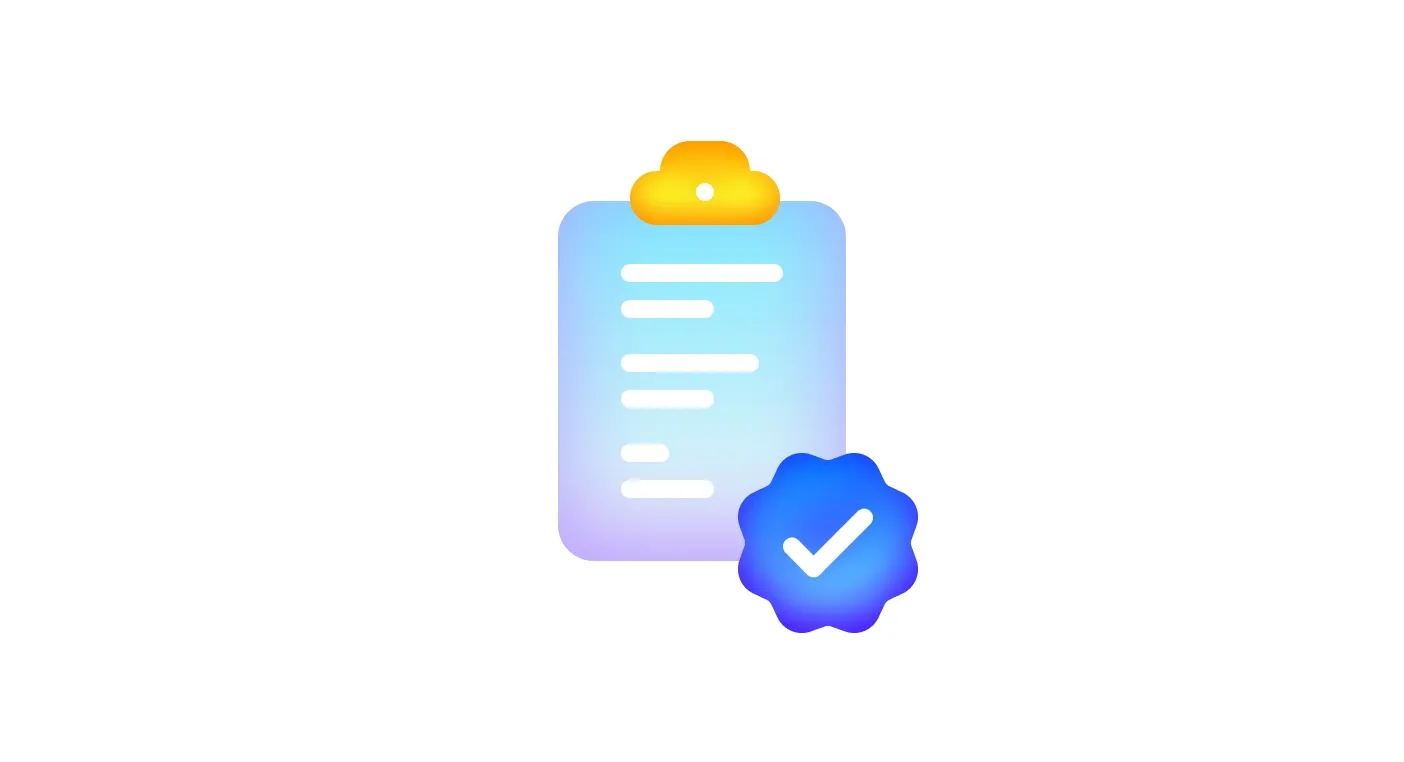 Clipboard with an approval tick, illustrating a phone number porting application