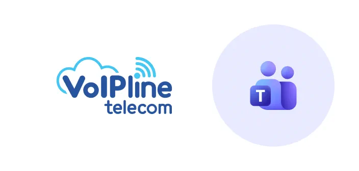 VoIPline Telecom and Microsoft Teams logos